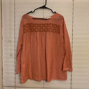 Peach blouse from Loft. XL